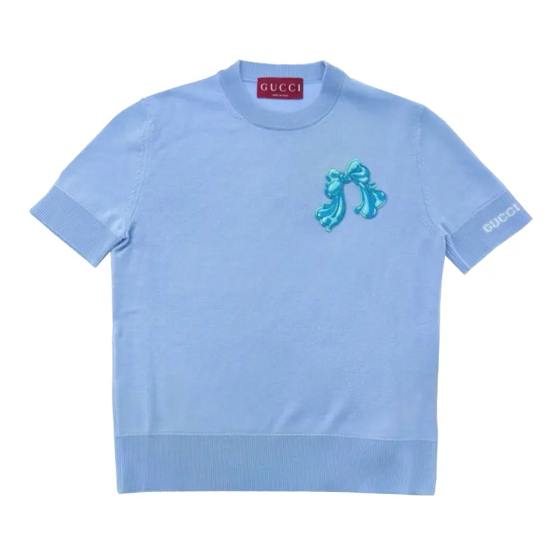 GUCCI FW25 Regular T Shirt Women's Sky Blue