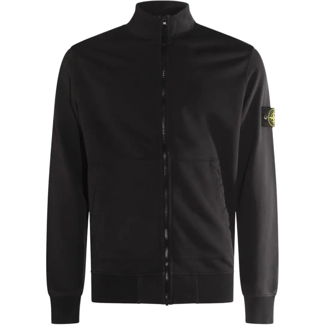 STONE ISLAND Zip up Logo patch Sweatshirt