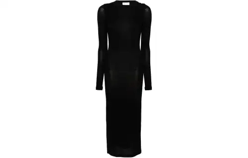 SAINT LAURENT Long Sleeved Dress Women's Black
