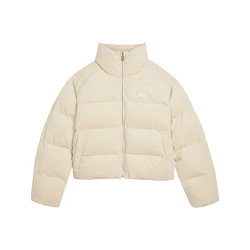 PUMA ESSENTIALS Jackets Women's Ecru Turtleneck Moderate