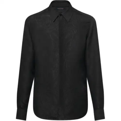 LOUIS VUITTON Damier Bandana Silk Evening Shirt