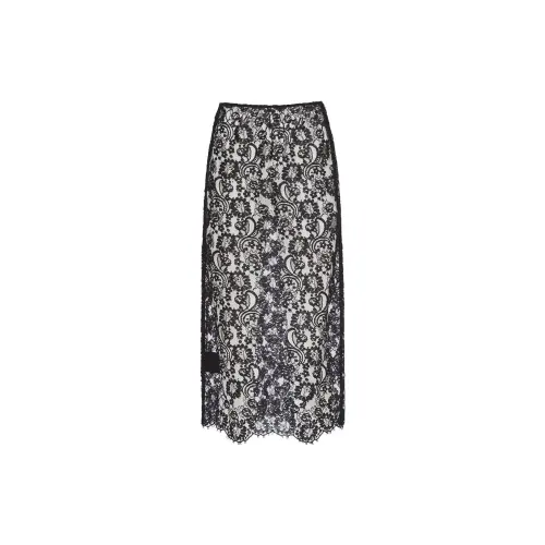 PRADA Floral-lace Midi Skirt