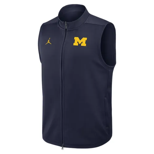 Jordan Michigan Victory Men's Jordan Brand Therma-FIT College Full-Zip Vest