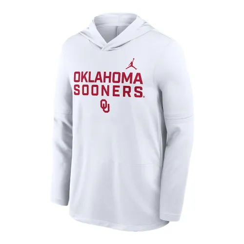 Jordan Oklahoma Sideline Men's Jordan Brand Dri-FIT College Long-Sleeve Hooded Top