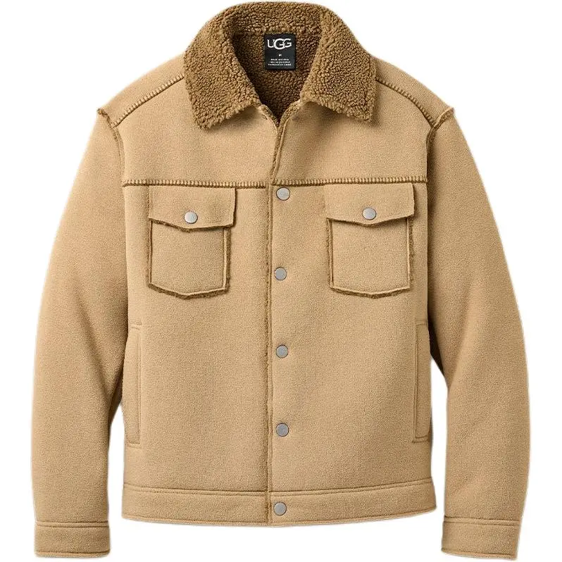 UGG Jackets Men's Khaki Lapel Moderate Other