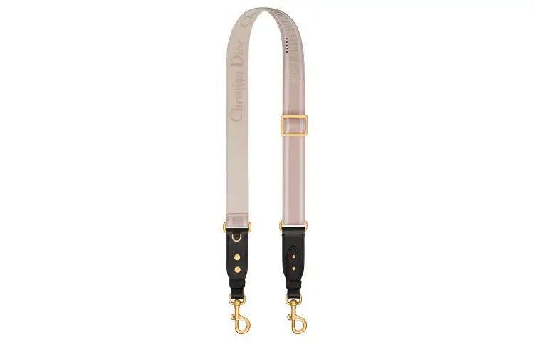 DIOR Cow Leather Bag Straps Women's Rose Pink/Light Pink