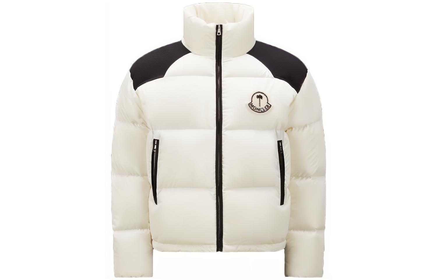 Куртка MONCLER MONCLER GENIUS x PALM ANGELS FW22 Nevin Logo (бежево-черная)