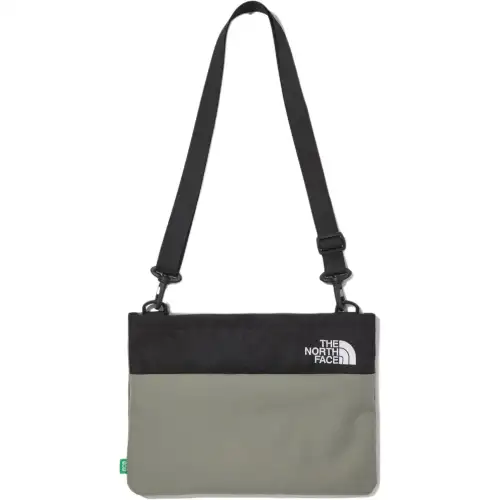 THE NORTH FACE 0.6L Shoulder Bag, Crossbody Bag, Outdoor Bag Recycled Polyester Black & Haze Green Unisex