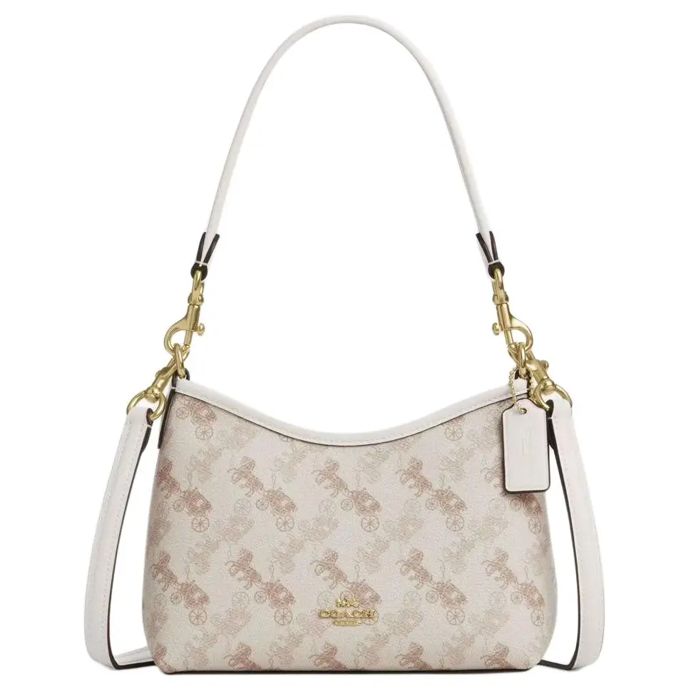 COACH Laurel Artificial Leather Shoulder Bag Small Women's Ecru