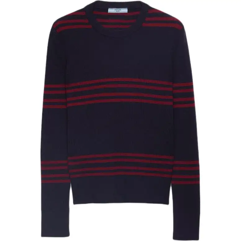 PRADA Striped Ribbed Sweater