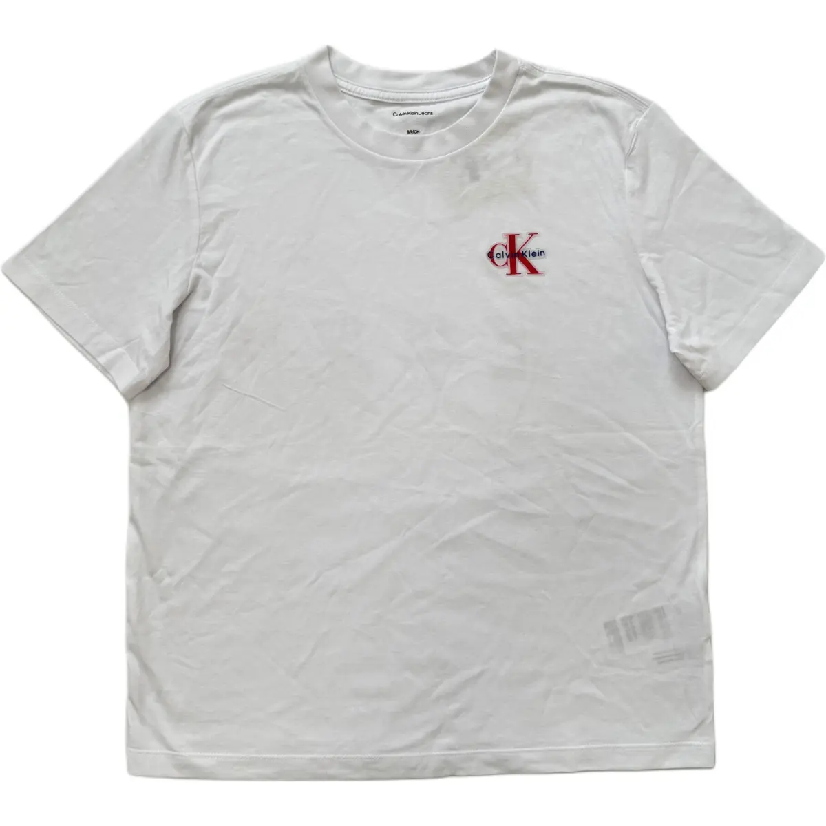 Calvin Klein T-Shirts Women's White Crew Neck Moderate