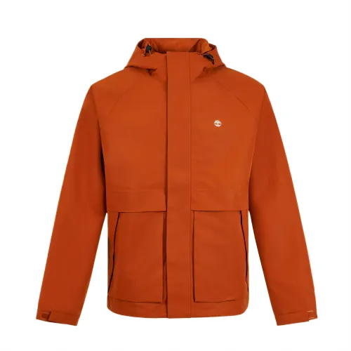 Timberland Jackets Men's Brown Hooded Moderate Hard Shell