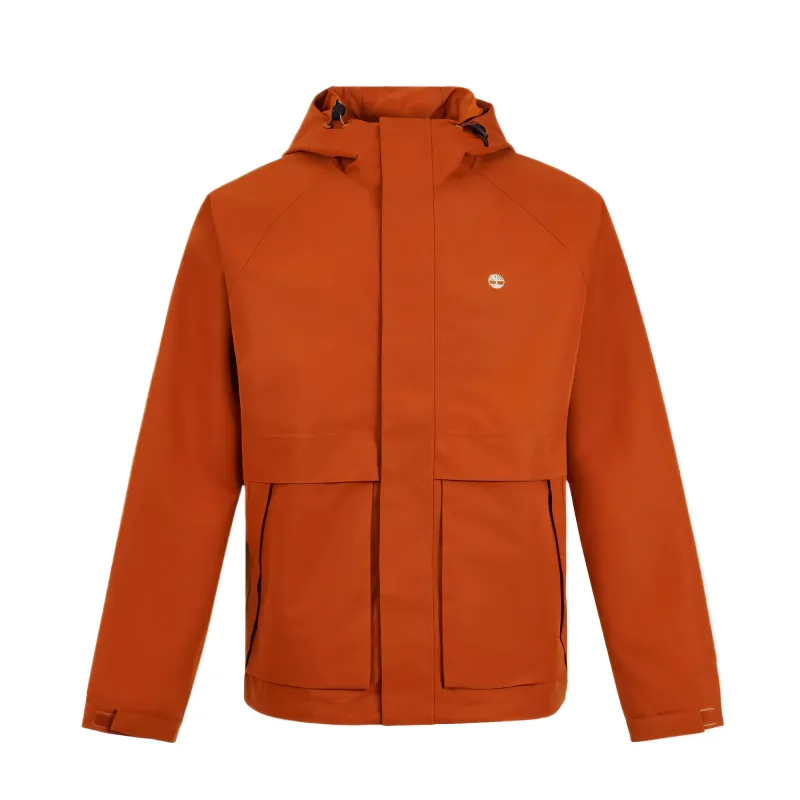 Timberland Jackets Men's Brown Hooded Moderate Hard Shell