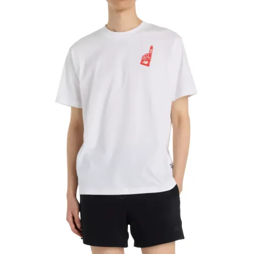 New Balance T Shirts Men's White Crew Neck Moderate