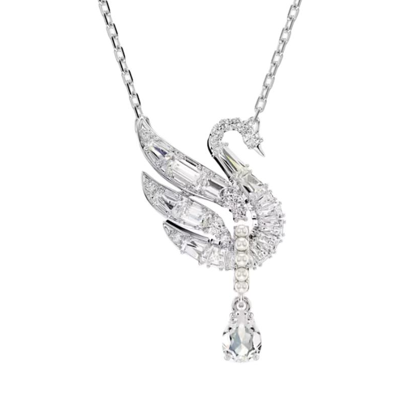 Цепочка Swarovski Swarovski Swan (серебристо-белая)