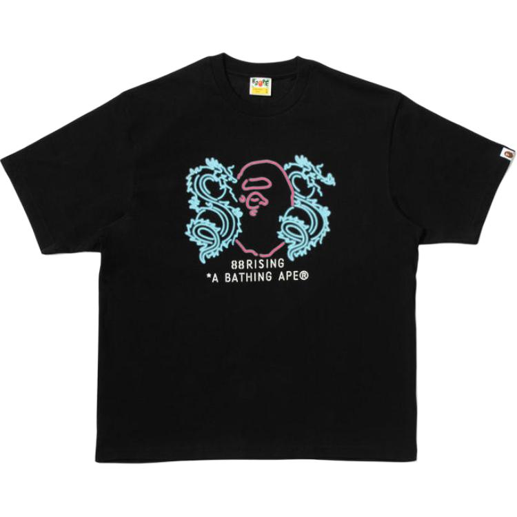 Мужская футболка A BATHING APE × 88RISING (черная) — фото 4