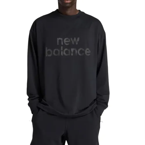 New Balance NB T Shirts Men's Black Crew Neck Moderate