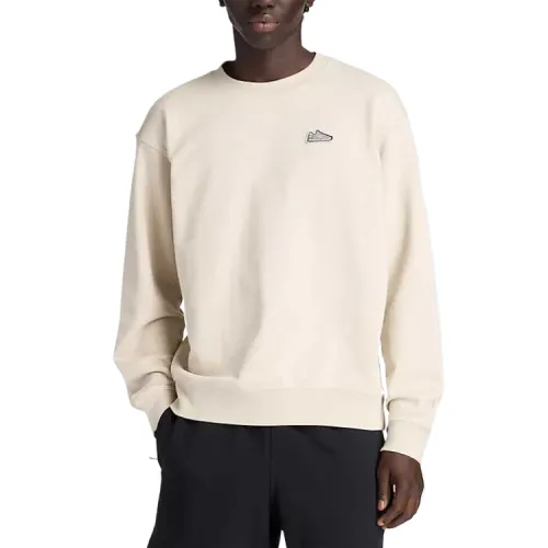 New Balance Sweatshirts Men's Beige Crew Neck Moderate Regular