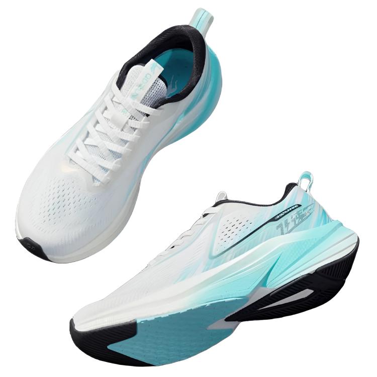 QIAODAN Flying Speed 3LITE Running Shoes Men’s Low Top White Blue