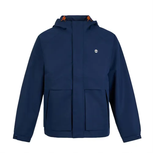 Timberland Jackets Men's Blue Hooded Moderate Hard Shell