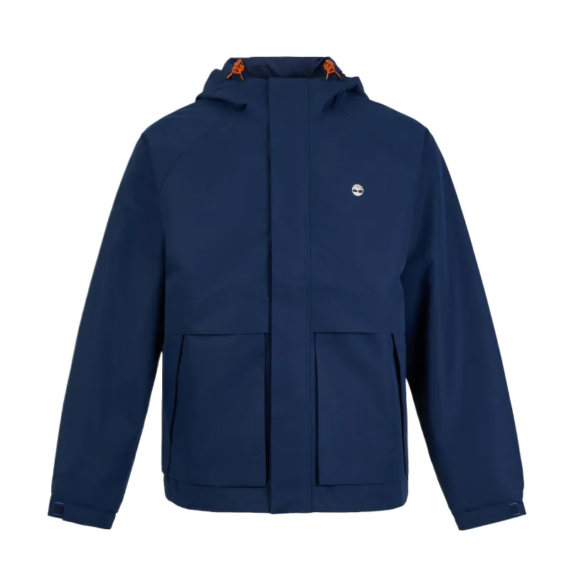 Timberland Jackets Men's Blue Hooded Moderate Hard Shell