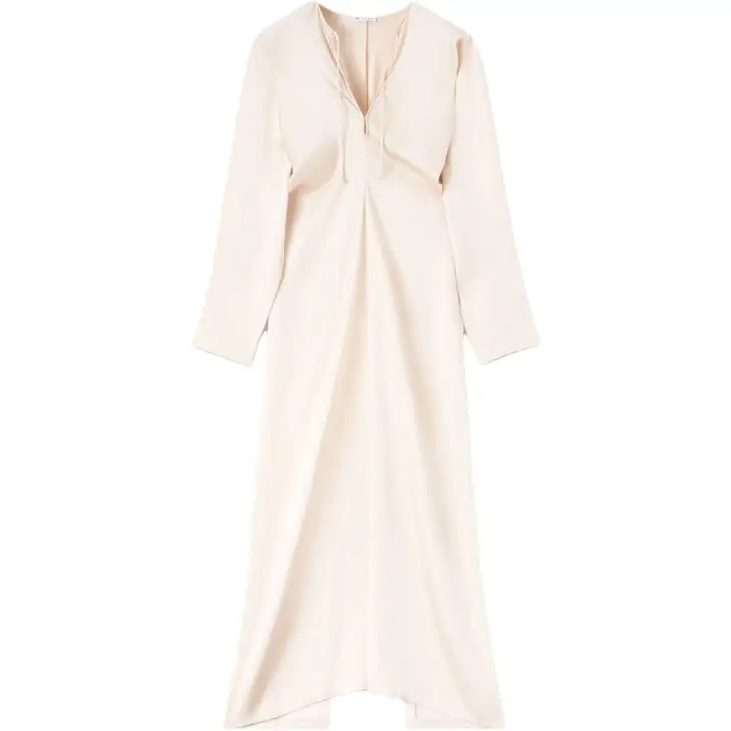 Loro Piana Long Sleeved Dress Women's Apricot Blossom