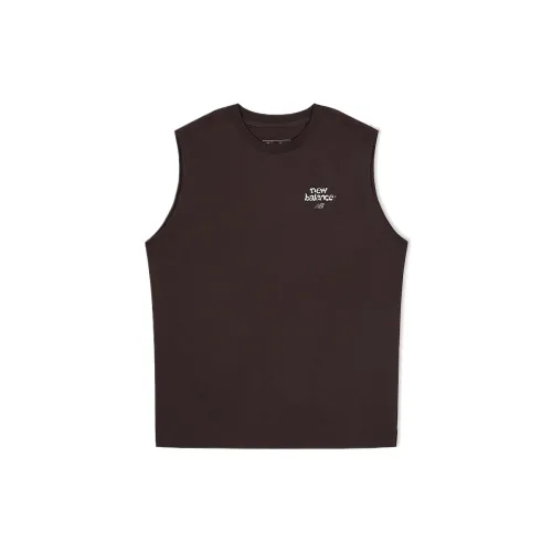 New Balance Tank Tops Unisex Dark Brown Crew Neck Moderate Other