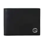 GUCCI Interlocked Gg Bifold Wallet 6 Card Slot Black/Green