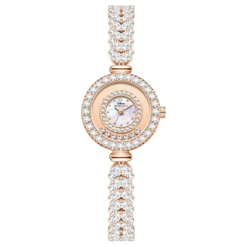 Disney Disney, design swiss watch, quartz gift box, copper watch strap, women's watch, waterproof dial, light luxury style, diamond encrusted, high-quality style, quartz mechanism