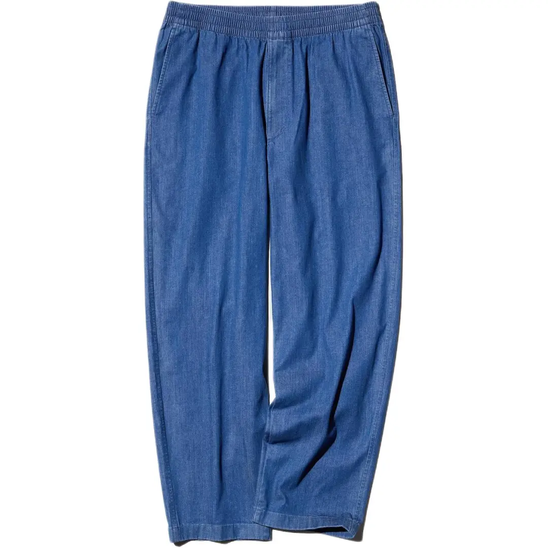 UNIQLO Casual Pants Unisex Blue Moderate Tapered Pants