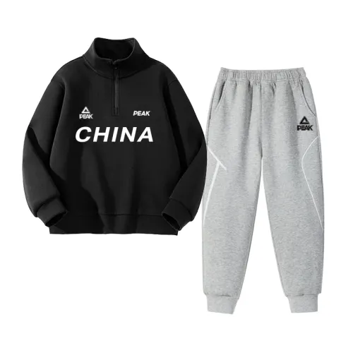 Comfortable sports suit with zipper, sweatshirt, trousers, long-sleeve, children's set, with a zipper