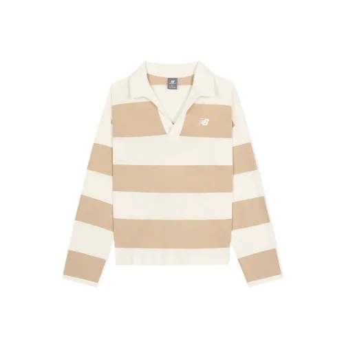 New Balance T Shirts Women's Beige Lapel Moderate