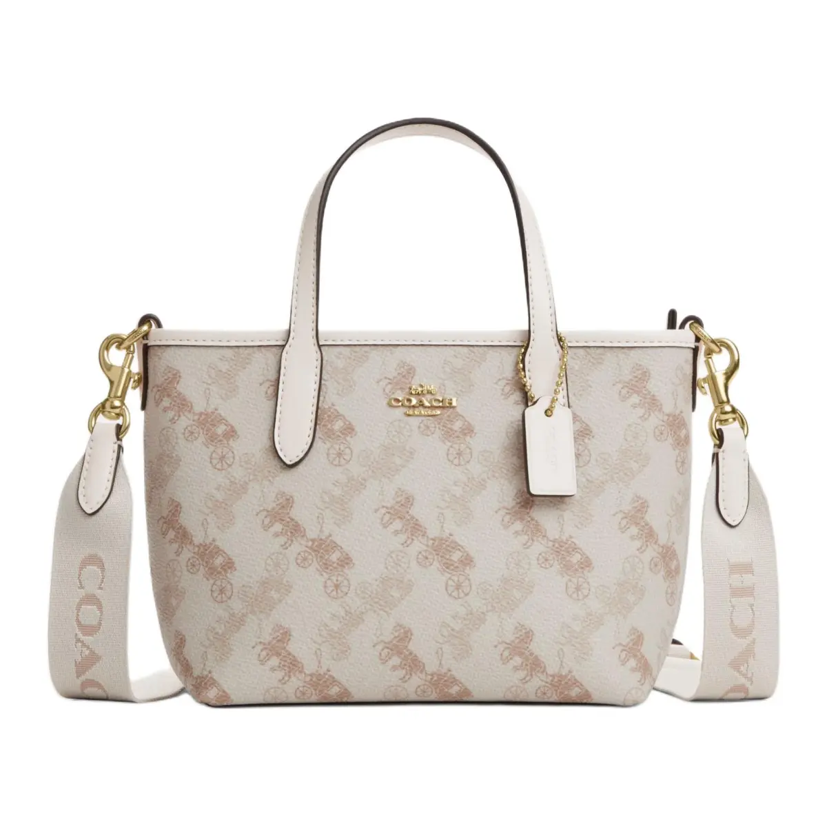 COACH City Artificial Leather Handbag Mini Women's Ecru