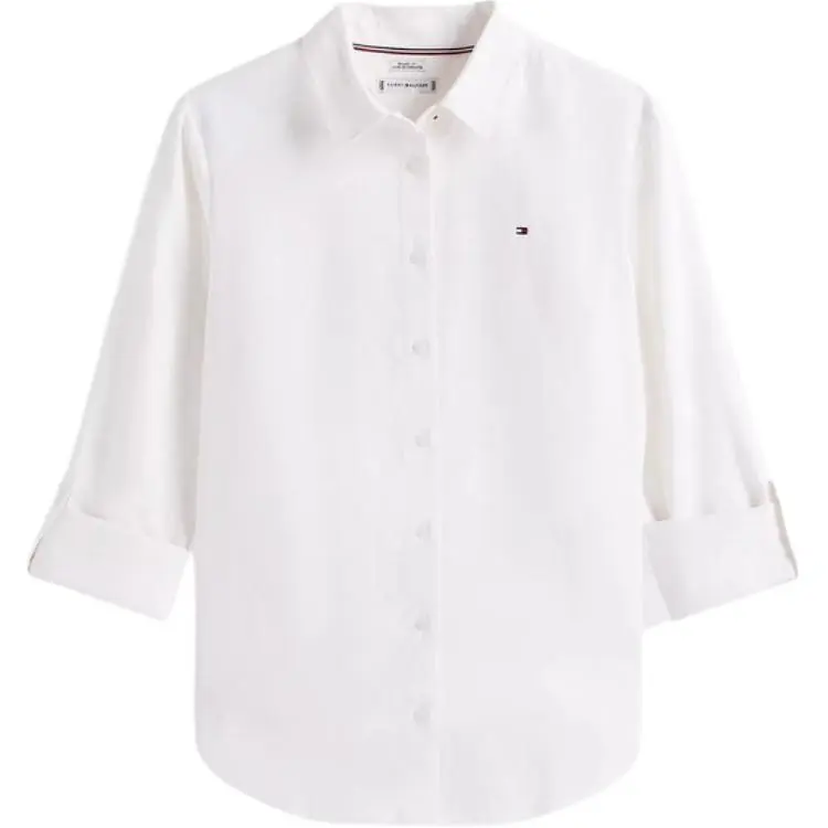 Tommy Hilfiger Shirts Women's White Lapel Moderate