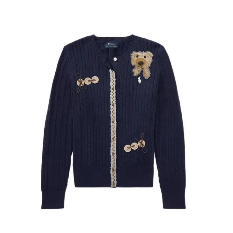 Ralph lauren, uniform, amber sweater, comfortable universal pony, children's long-sleeve, custom-made, with little bears, with embroidery