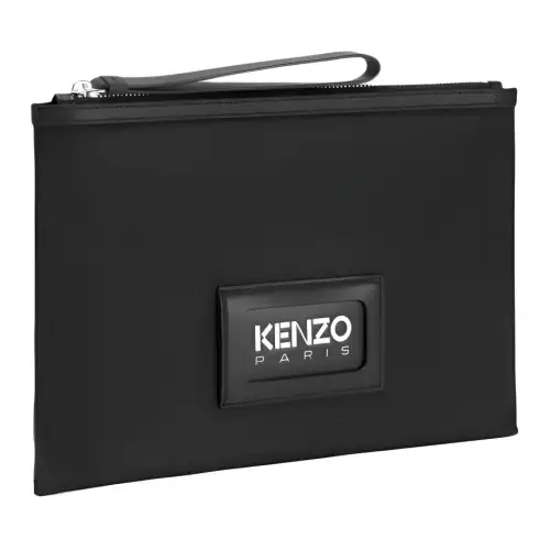 KENZO Polyester Clutch Large Men's Black