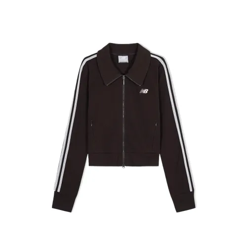 New Balance Jackets Women's Dark Brown Lapel Thin Other