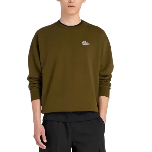 New Balance Sweatshirts Men's Brown Crew Neck Moderate Regular