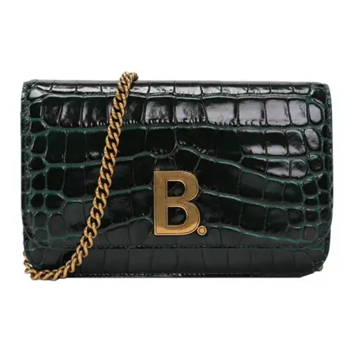Balenciaga Cow Leather Shoulder Bag, Wallet Women's Green