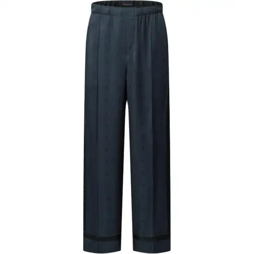 LOUIS VUITTON Monogram Silk Blend Pajama Pants