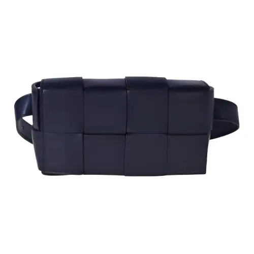 Bottega Veneta Cow Leather Crossbody Bag, Shoulder Bag Women's Blue