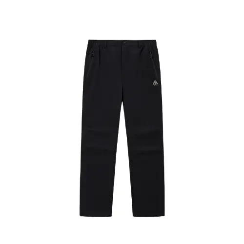 Anta Outdoor Collection Fashion Minimalist Style Thermal Fleece Lined Sports Mid Rise Casual Pants Men's