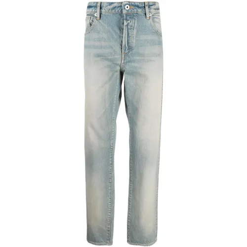KENZO Logo Patch Washed Jeans