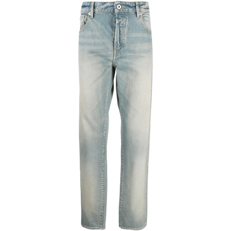 KENZO Logo Patch Washed Jeans