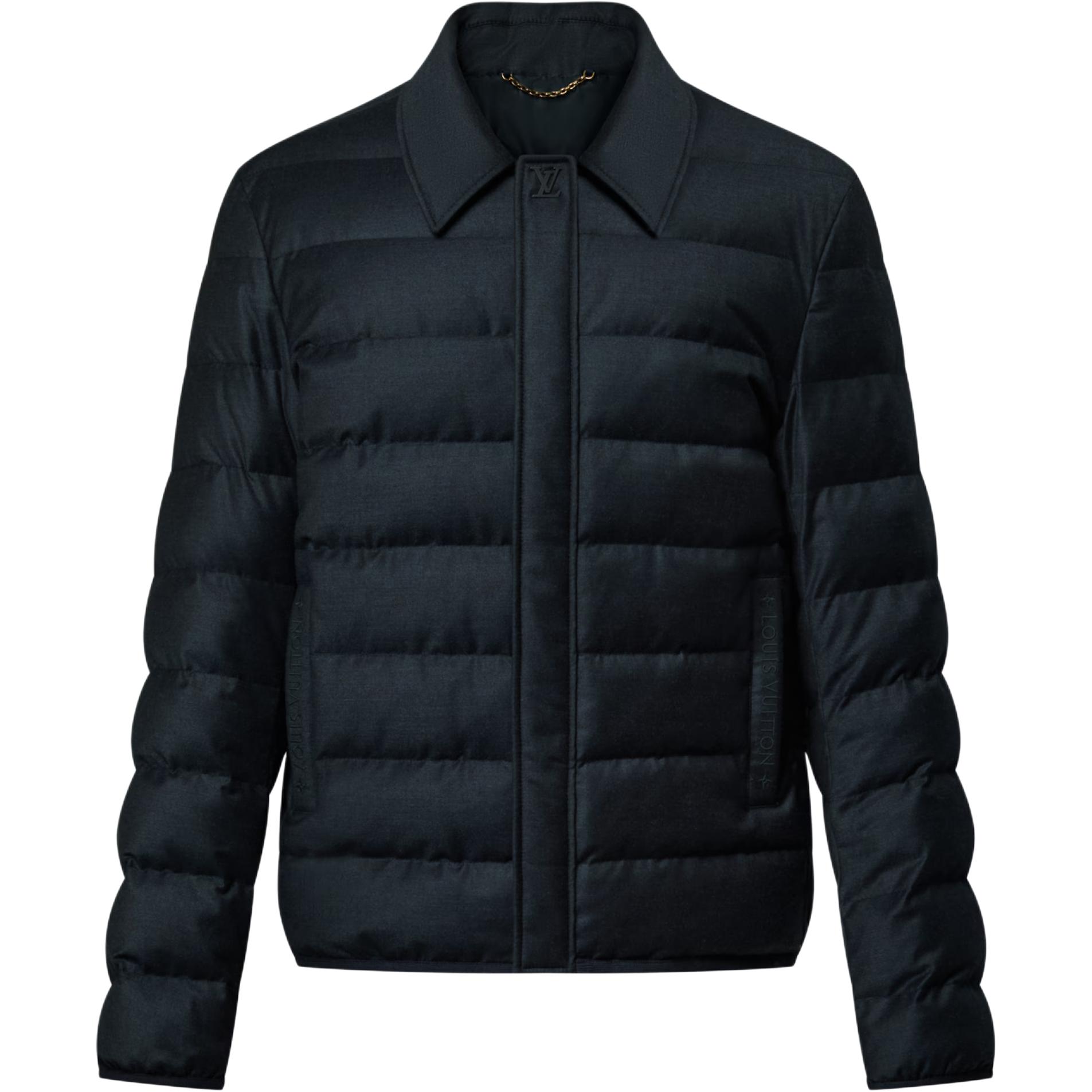 LOUIS VUITTON Wool Silk Blend Light Down Blouson