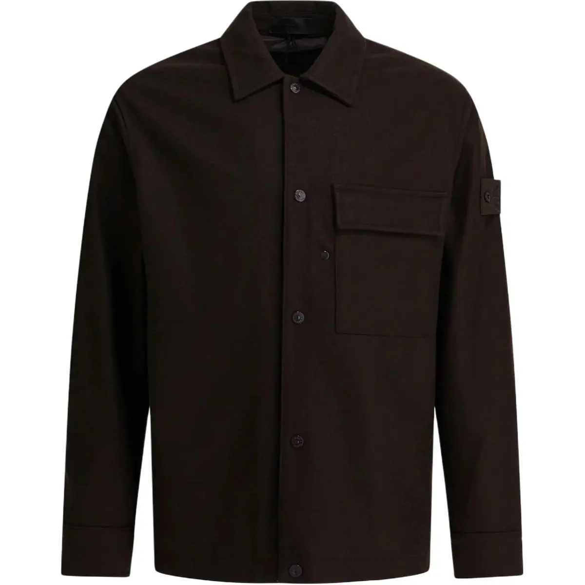 STONE ISLAND Long Sleeved Straight Hem Shirt