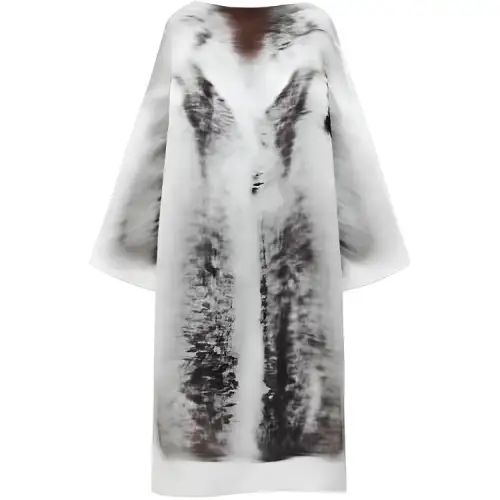 LOEWE Long Sleeved Dresses Women's Gray Moderate Mid Length