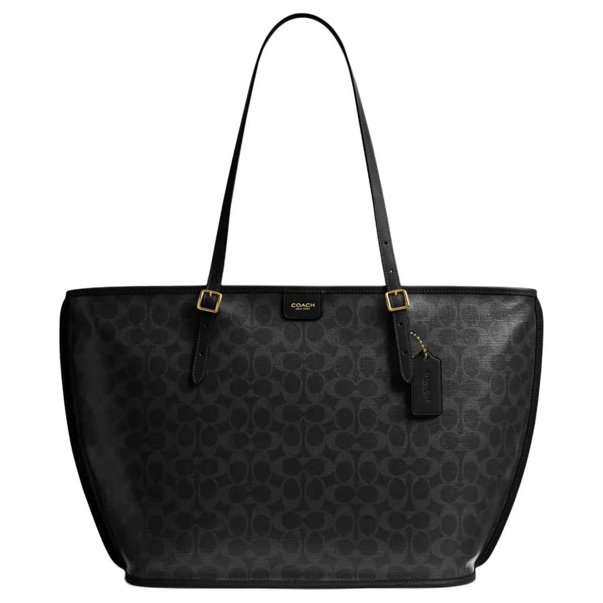 COACH Artificial Leather Handbag, Shoulder Bag Large Women's Black