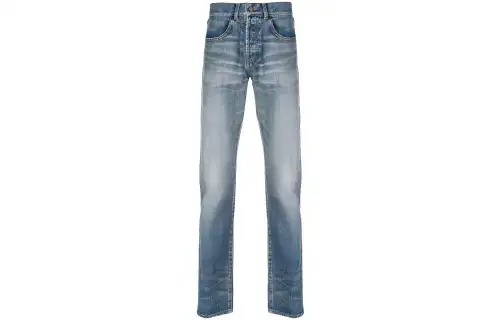 SAINT LAURENT Jeans Men's Blue Moderate Straight Fit Pants