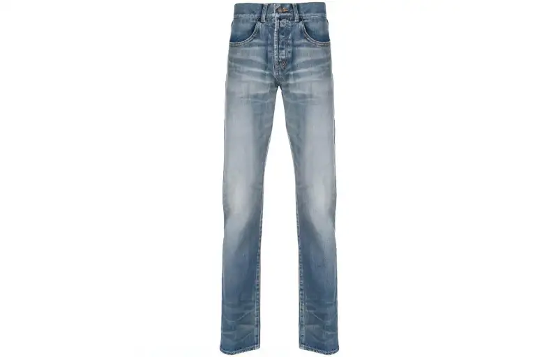 SAINT LAURENT Jeans Men's Blue Moderate Straight Fit Pants